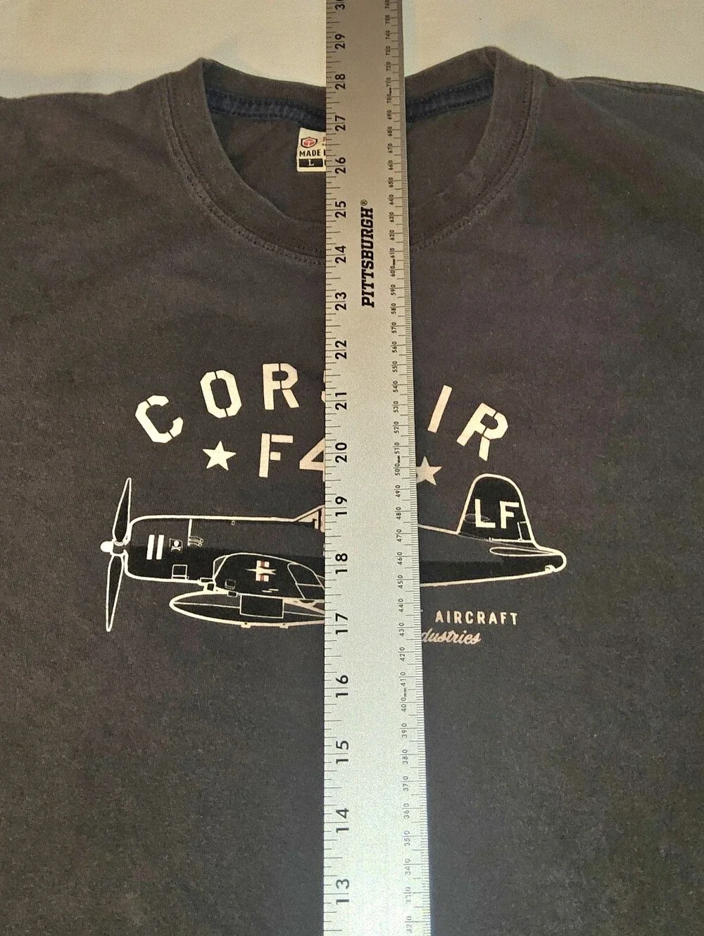 Red Canoe Corsair F4U Aircraft Tee Mens L Heritage Aviation Streetwear Military - Picture 6 of 7